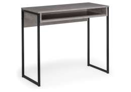 Компьютерный стол Лео Лофт 85х39х75 бетон / матовый черный (39x75)