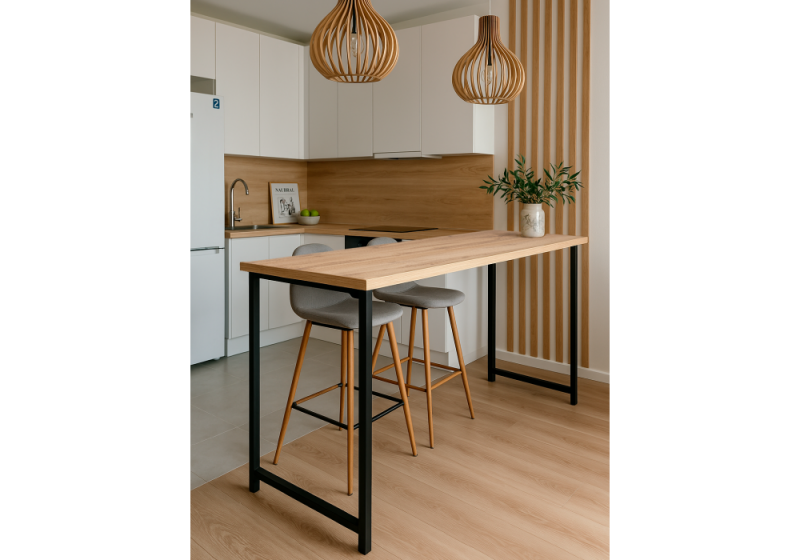 Барный стол Дилан Лофт 120х40х110 дуб вотан (120x40x110)