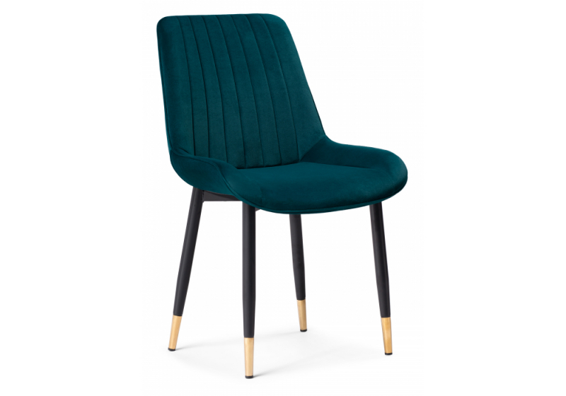 Стул на металлокаркасе Seda-1 green / gold / black (52x60x87). 