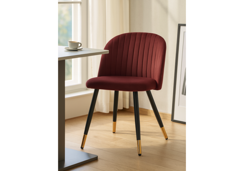 Стул на металлокаркасе Gabi wine red / black (50x52x79)
