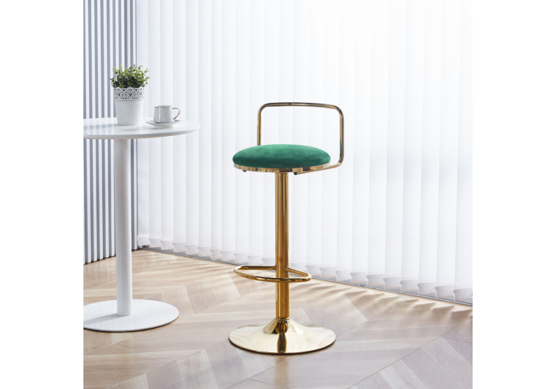 Барный стул Lusia green / gold (38x40x84)