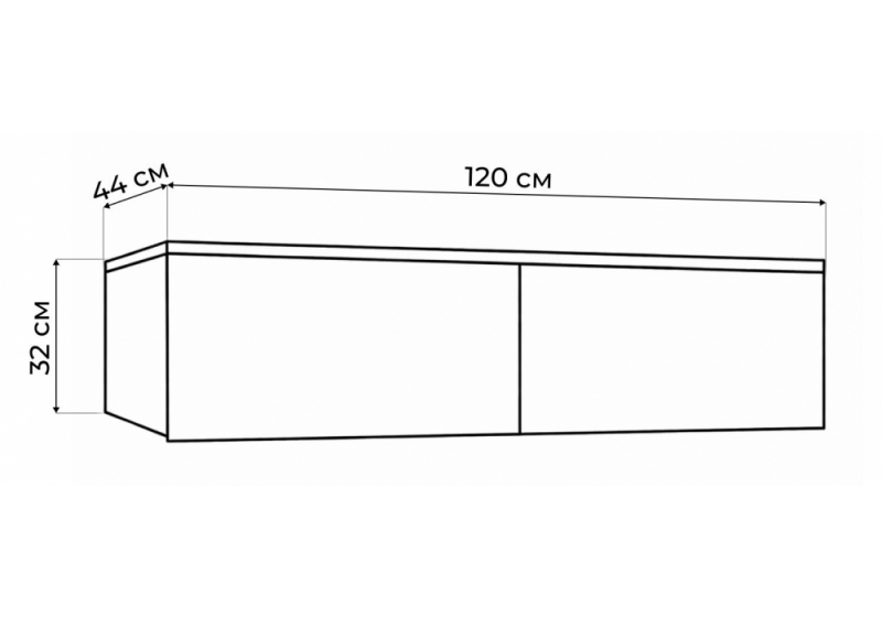 Шкаф Роут белый (120x44x32)