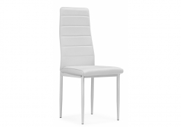Стул на металлокаркасе DC2-001 искусственная кожа белый / белый (40x48x97)