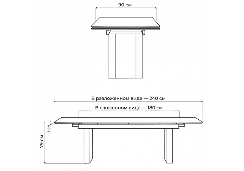Керамический стол Бернардо 180x90 черный мрамор / дуб монтана (90x79)