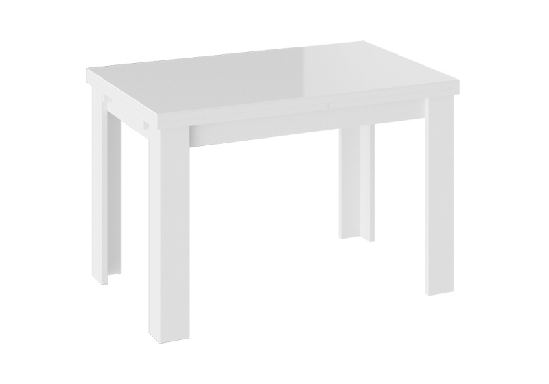 Стол стеклянный Норман тип 1 белый / стекло белый глянец (70,2x75). 