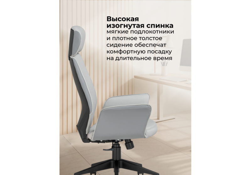 Офисное кресло Leo light gray / dark gray (64x70x121)
