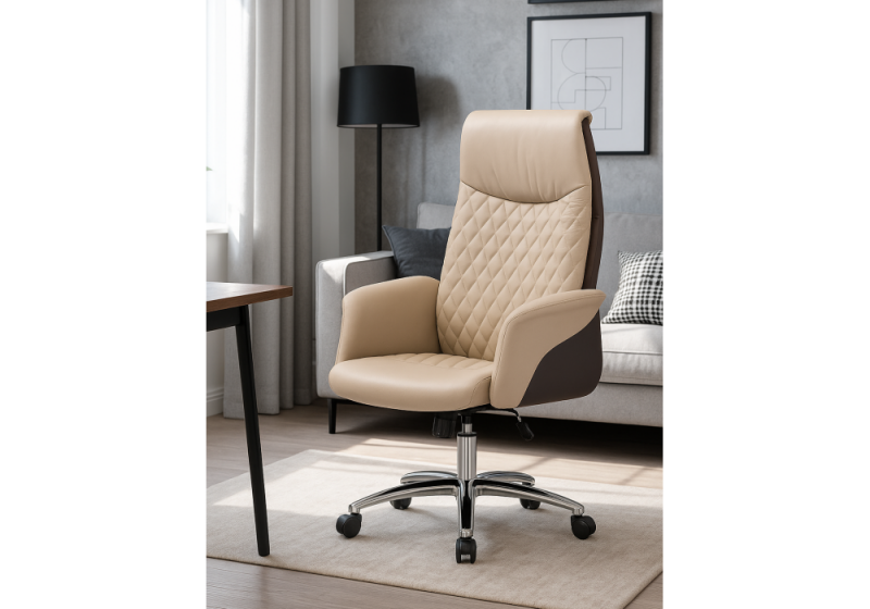 Офисное кресло Avrora beige / brown (71x62x118)