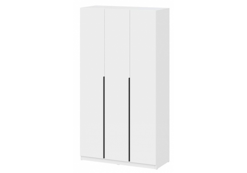 Шкаф Даиго трехстворчатый белый текстурный (120,1x50,6x221,6). 