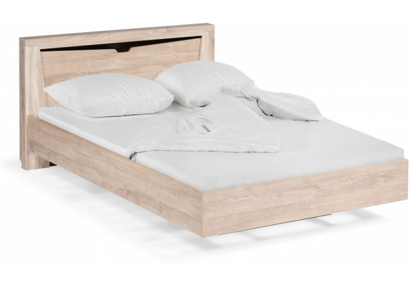 Кровать Магантия 160х200 с ПМ парящая дуб баррик (168,4x). 