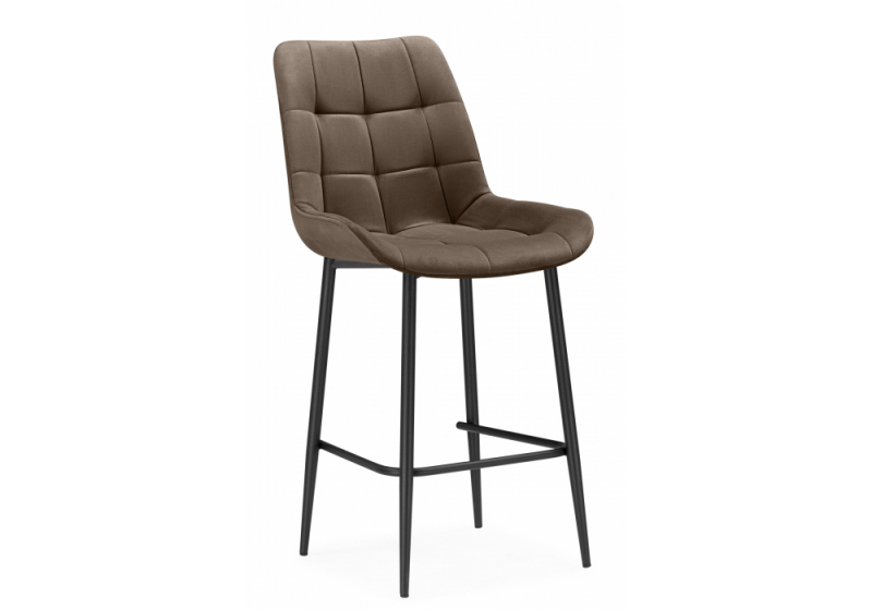 Барный стул Челси коричневый (zd 233) / черный np (50x58x99). 