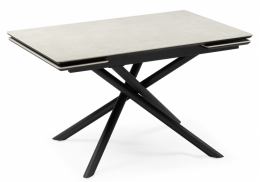 Керамический стол Мэриан 140 (200) х 80 carmen light grey / черный (80x75)