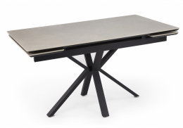 Керамический стол Старлайт 120(180)х80 carmen light grey / черный (80x78)