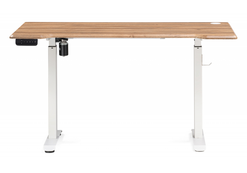 Компьютерный стол Маркос с механизмом подъема 140х80х75 белый / вотан дуб (80x75 - 115)
