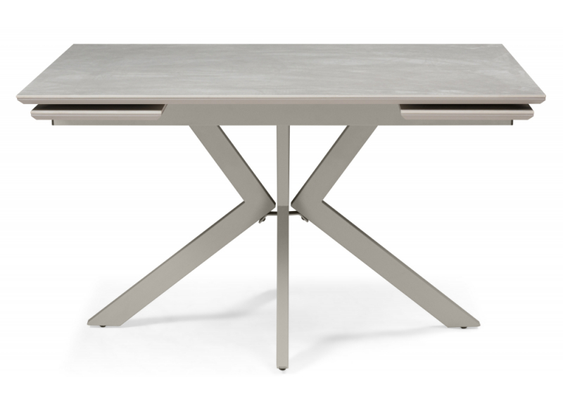 Керамический стол Пантон 120(180)х80 carmen light gray / серый матовый (80x73)