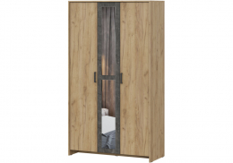 Шкаф Taika дуб золотой / камень темный (120,1x50x209,4)